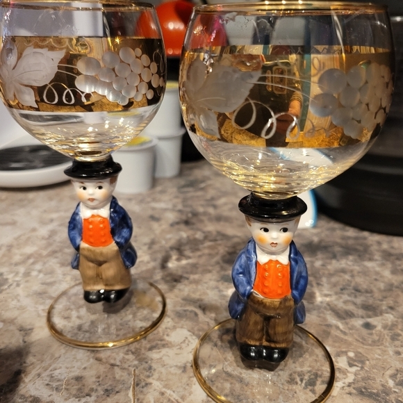 Vintage Dolly Dingle Goebel Wine Glasses only 1 - Picture 7 of 7